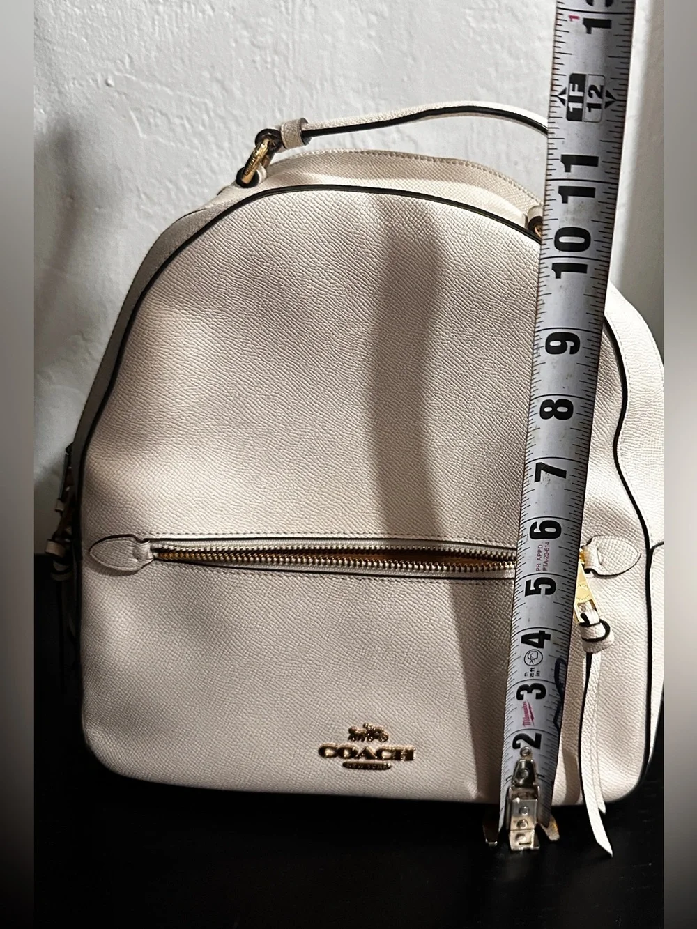 Coach Court Leather Backpack Chalk White Pebbled Leather – Authentic